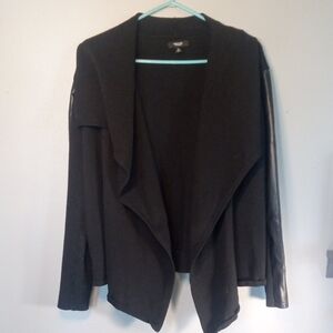 Vera Wang Women's Black Draped Cardigan Size XL